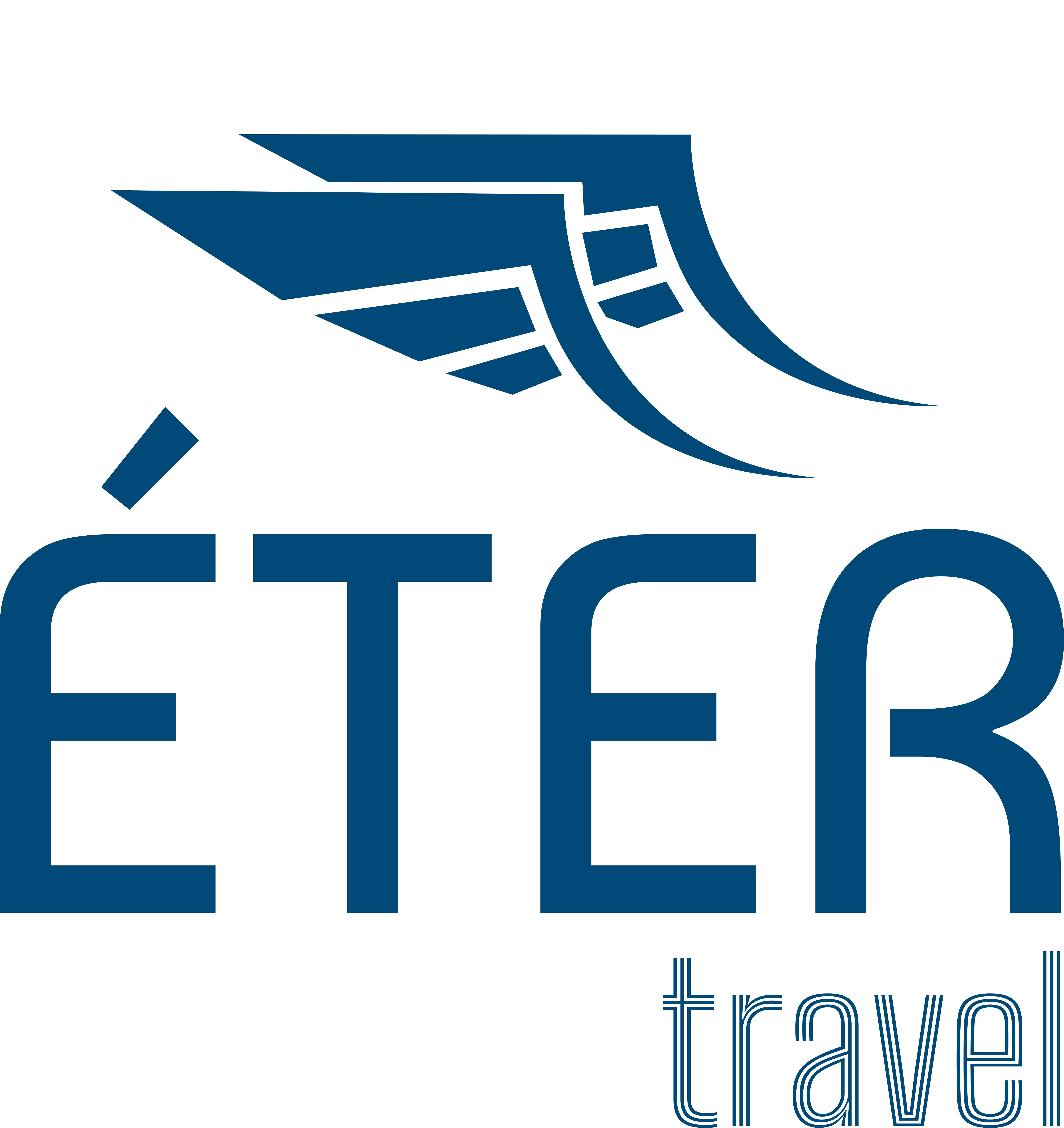 Logotipo Éter Travel Azul